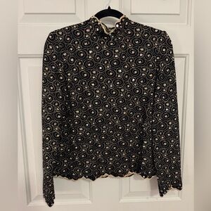 St. John Long Sleeve Black and Gold Top/Sweater size 6
